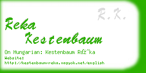reka kestenbaum business card